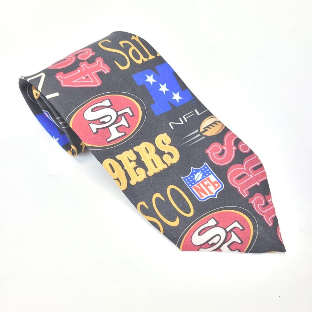 San Francisco 49ers III Ralph Marlin Team Logo Silk Tie NFL Football 1996